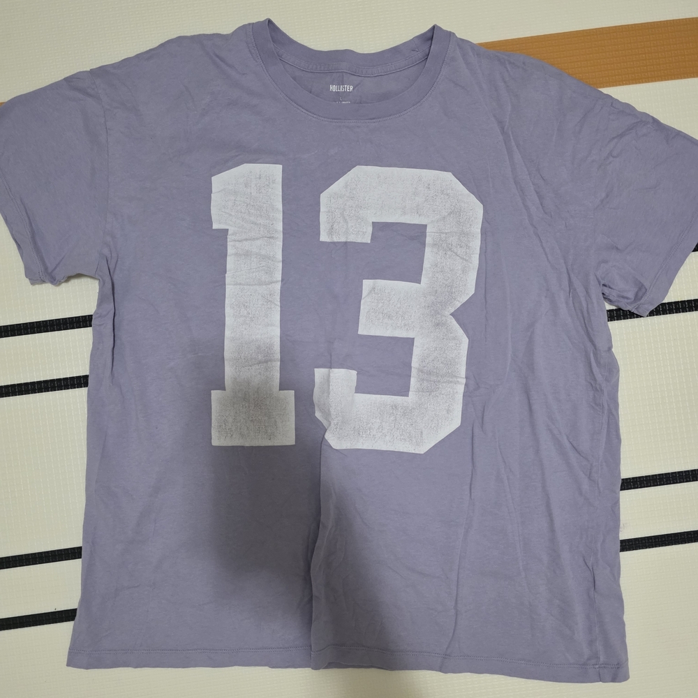 Hollister Lavender Graphic Tee with White Number